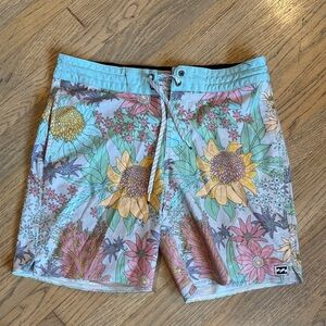 Billabong Floral Aqua Board Shorts